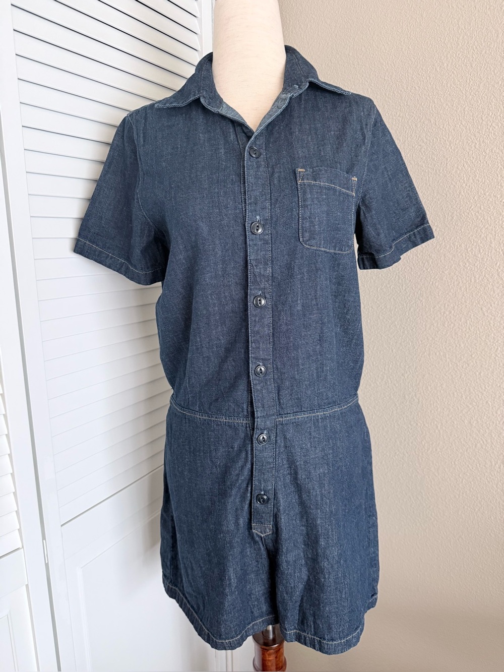 Polo by Ralph Lauren Dark Blue Denim Romper Size 4 EUC